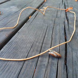 Adjustable Golden Shark Tooth Necklace